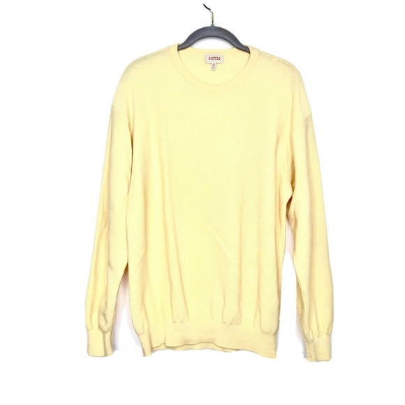 VTG Andrea Fenzi Yellow Sweater Sz XL